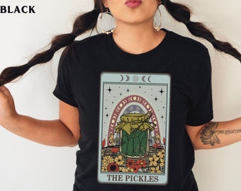 Tarot Card The Pickles T-shirt for Pickle Lovers, Funny Pickle Lover Shirt, Mystical Foodie Gift Shirts, Tshirt for Men Women, Kids Cute Tee
