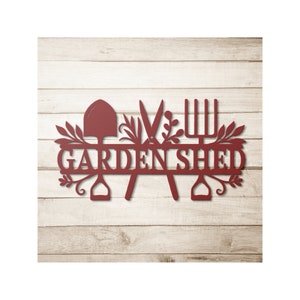 Garden Shed Metal Sign, Gardener Wall Art, Gift For Gardener, Exterior Shed Signs, Mother&#39;s Day Gift