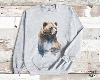 【GRAVER】22FW★ Small OF Bear Sweatshirt Vintage Grizzly Bear Black Sweatshirt Medium Grizzly Bear
