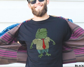 Funny Frog Shirt, Frog In a Suit, Frog Lover Gift,