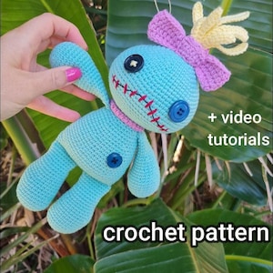 Scrump pattern, rag doll, lilo doll, scrump crochet pattern