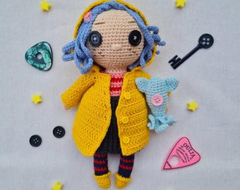 Coraline doll crochet amigurumi creepy