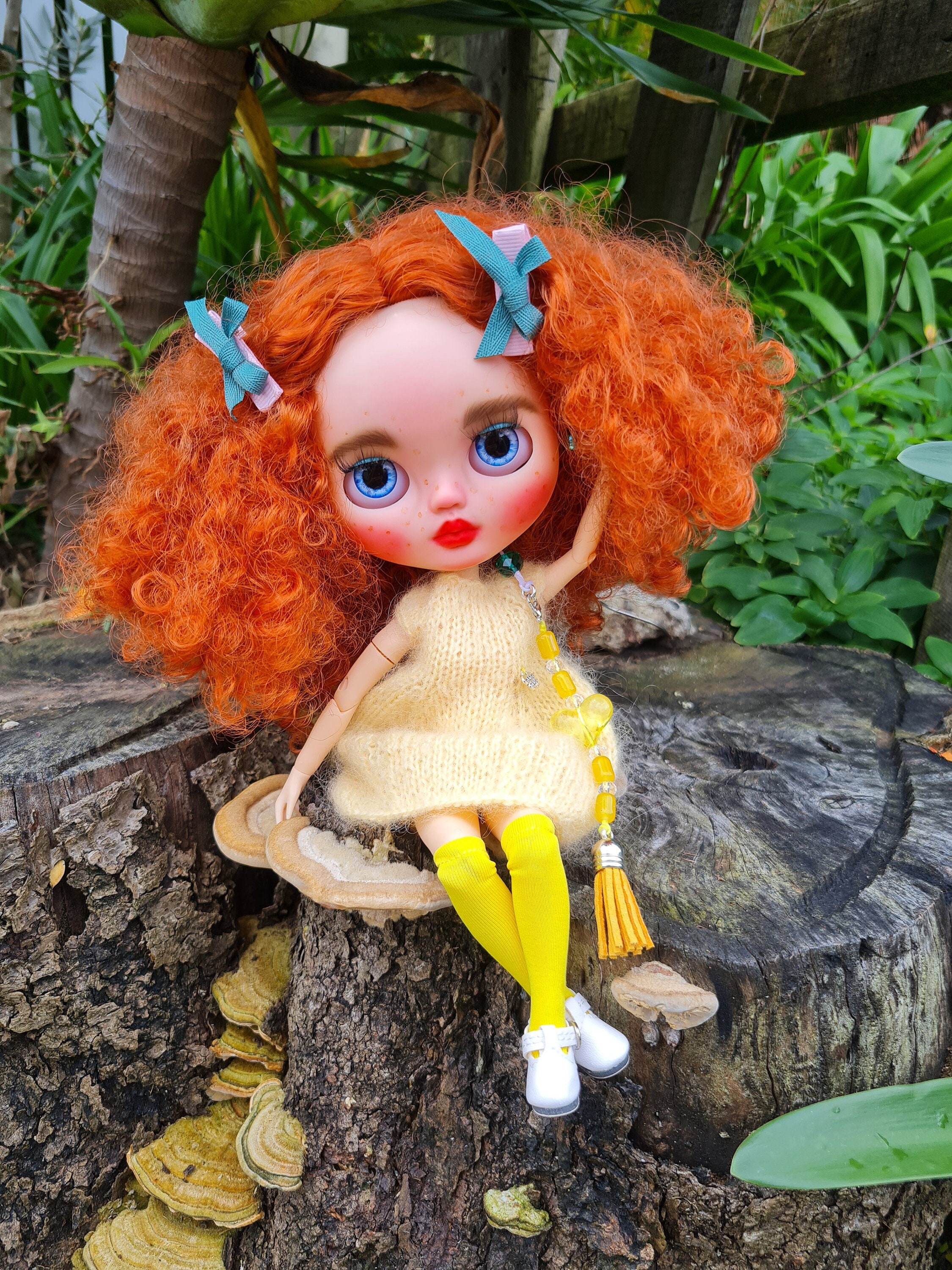 Doll Eyelashes, Carrot Red Lashes, Ginger, Redhead, 1 Inch, Blythe