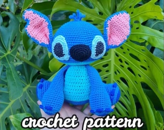 Patrón de punto de crochet Lindo extraterrestre azul