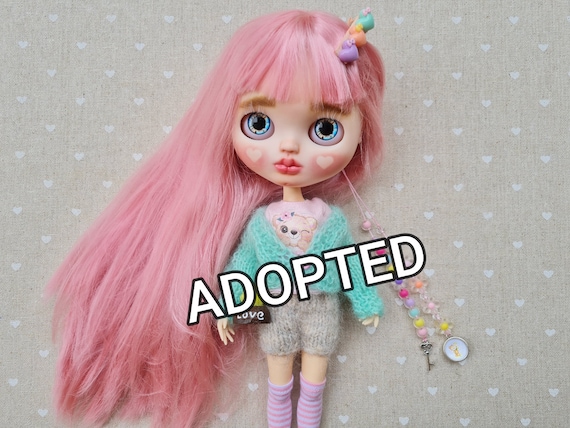ブライス ピンク髪 ハート 頬 - Etsy 日本