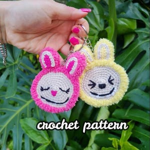 Labubu crochet keychain charm pattern