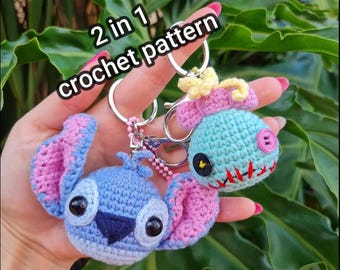 Scrump and Stitch keychain charm idea crochet pattern