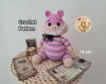 Cheshire cat crochet pattern amigurumi Wonderland