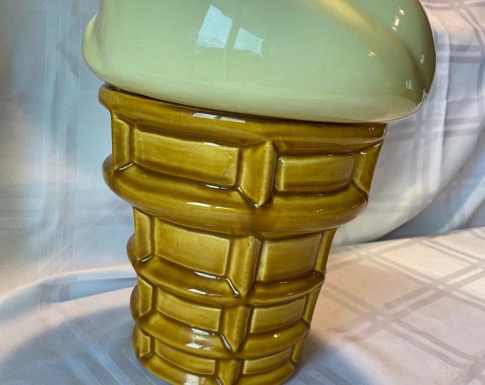 Vintage 12 Inch Ice Cream Cookie Jar Etsy