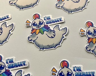 I'm Seally - Cute Seal Pup Sticker