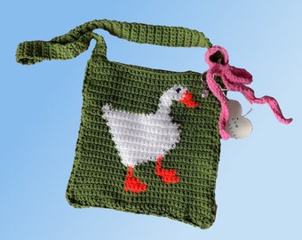 Hand made “Silly Goose” tapestry tote bag |