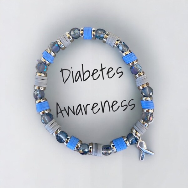 Adult Diabetes Awareness Stretch Bracelet