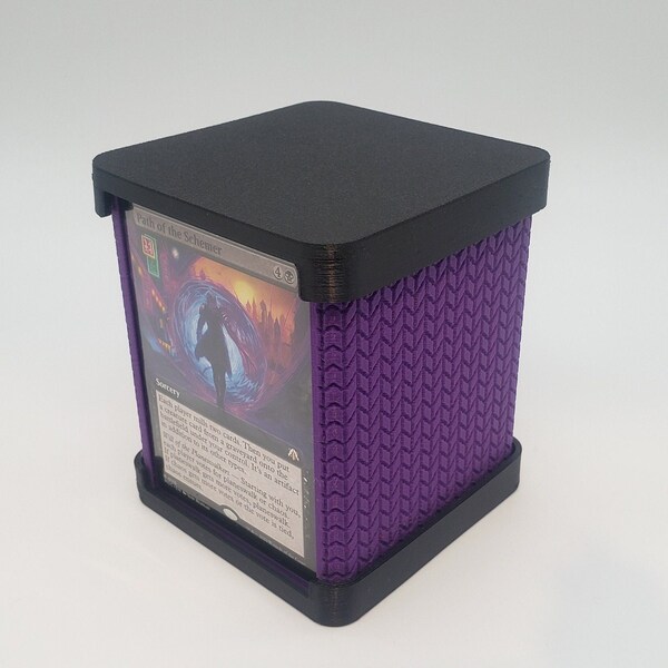 thumbnail image 2 of Purple Flip 100-Card Deck Box For MTG – Leather/Microfiber, Standard Size (UPC 074427867782) 2 of 6