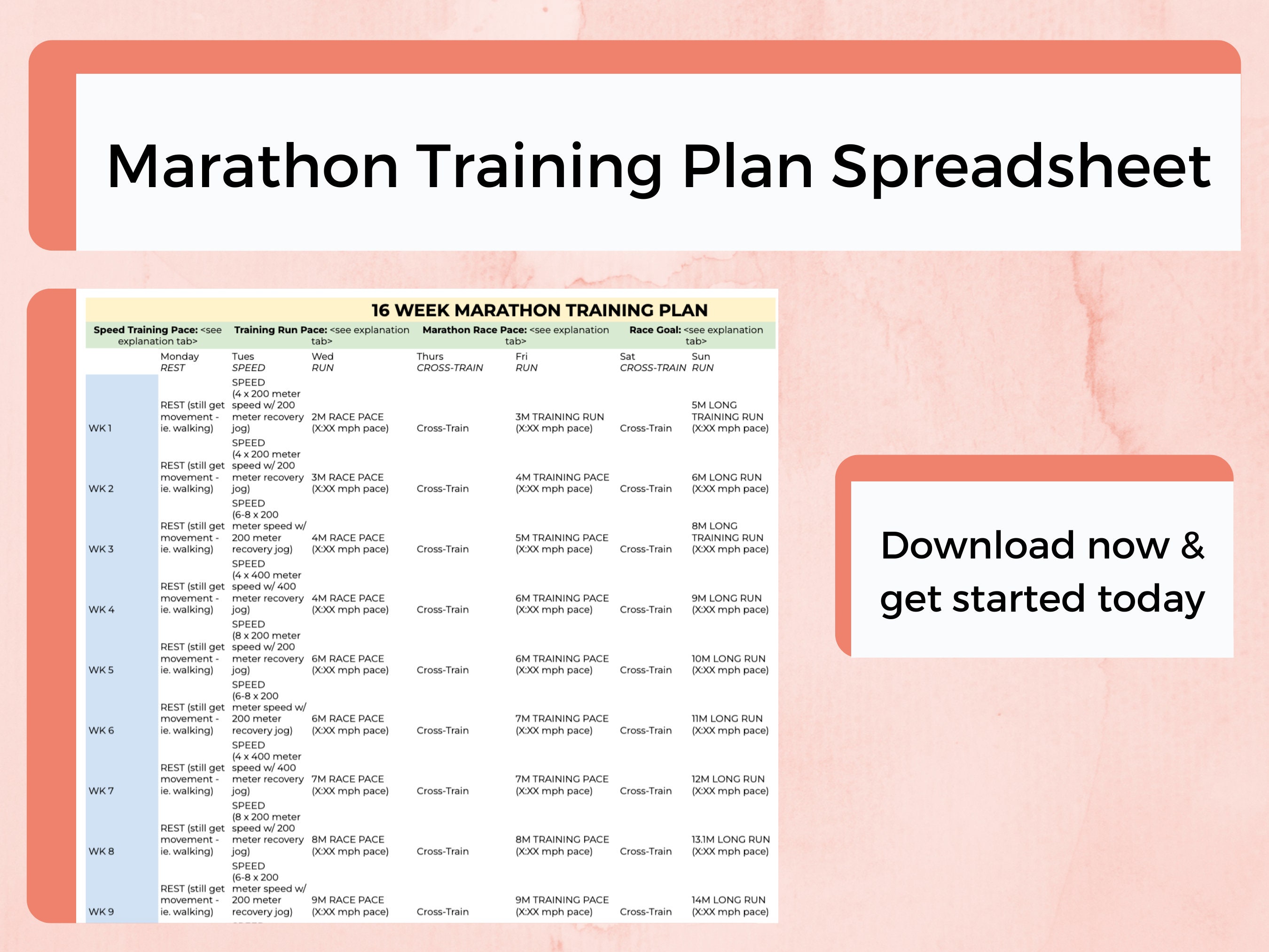 Week Marathon Asics Running Planner Hal Higdon Half Marathon Plan