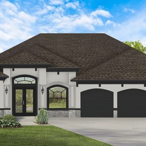 The Chloe Floor Plan, 3 bed 3 bath, single story 3,750sq ft