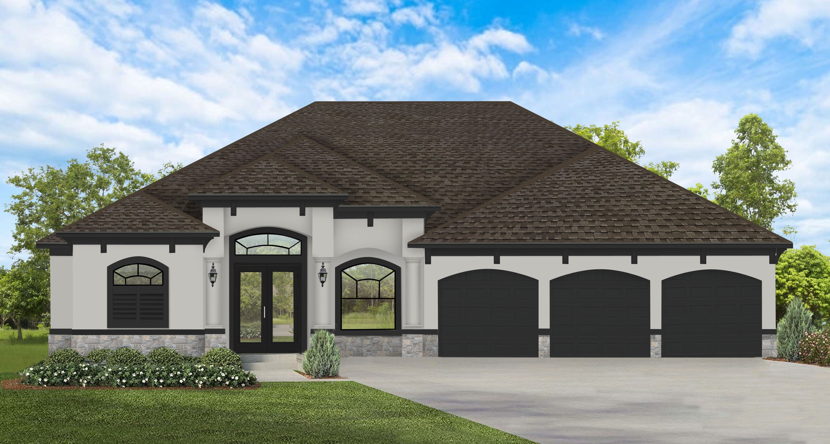 The Chloe Floor Plan, 3 bed 3 bath, single story 3,750sq ft