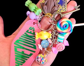 Honeydukes vintage hotel style keychain. *See item description