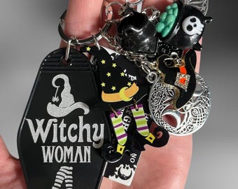Witchy woman vintage style keychain