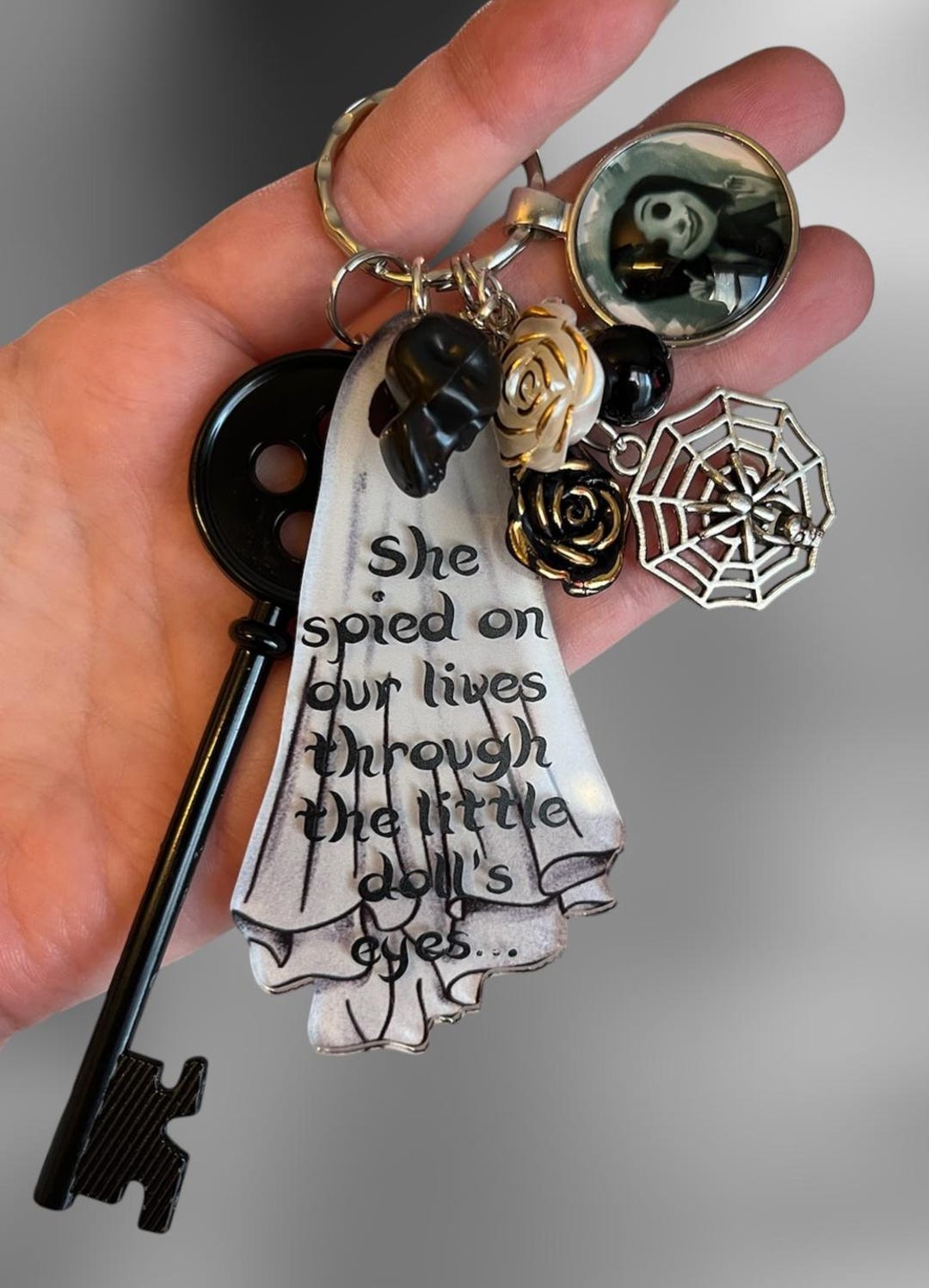 The Beldam/other Mother/ghost Children Keychain With Extra Large Button ...