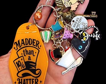 Mad hatter, vintage, hotel style  keychain