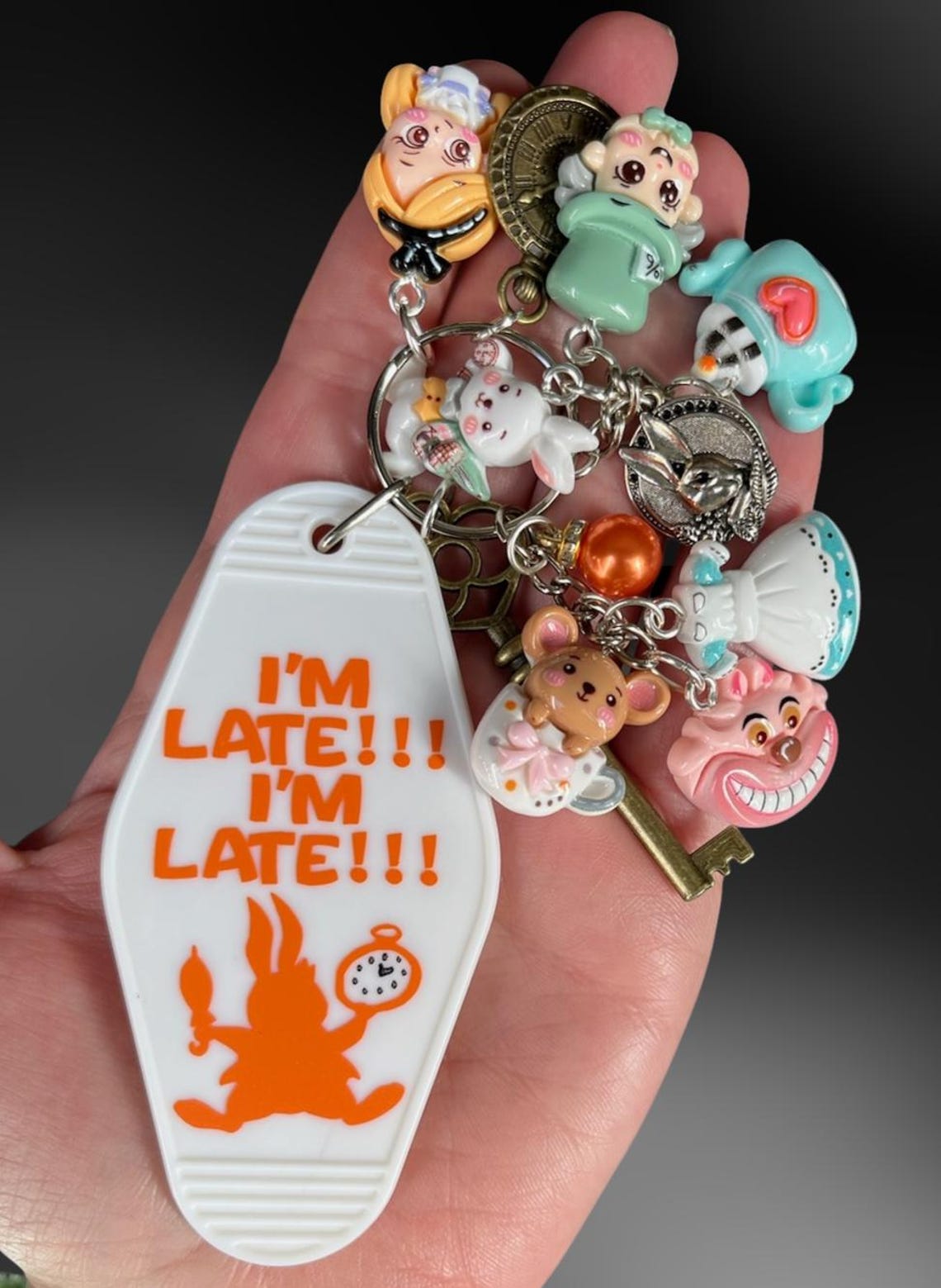 White Rabbit's Key to Wonderland, Vintage Hotel Style Keychain - Etsy