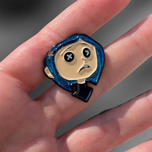 Coraline pin embellishments glitter hair