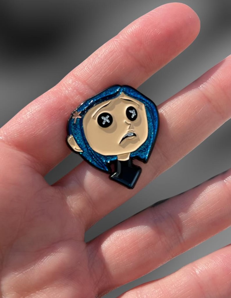 Coraline pin embellishments glitter hair
