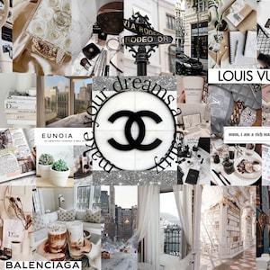 Collage de Mood Board de lujo para todos los dispositivos, Macbook, Microsoft, Chromebook y más para uso como fondo de pantalla o escritorio.