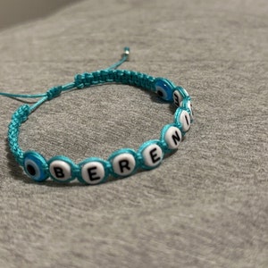 Bracelet mauvais œil prénom personnalisé