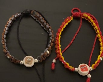 Lightening McQueen X Mator inspired bracelets set