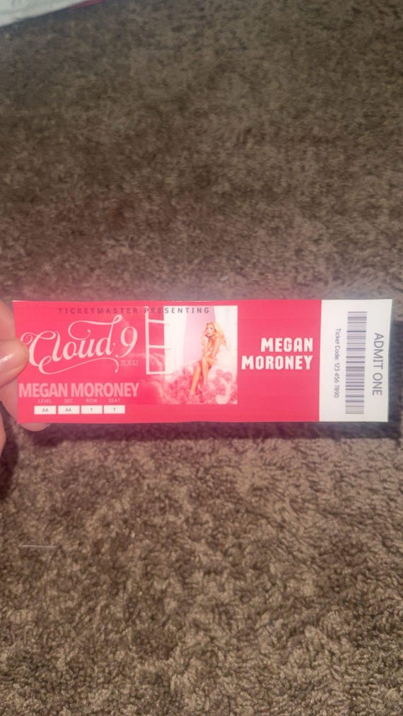 Megan Moroney CLOUD 9 concert memory ticket