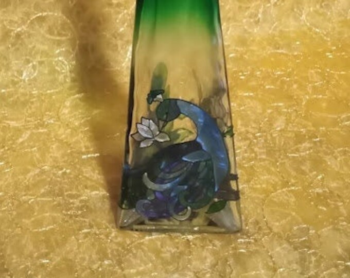 Joan Baker Stained Glass Peacock Art Etsy