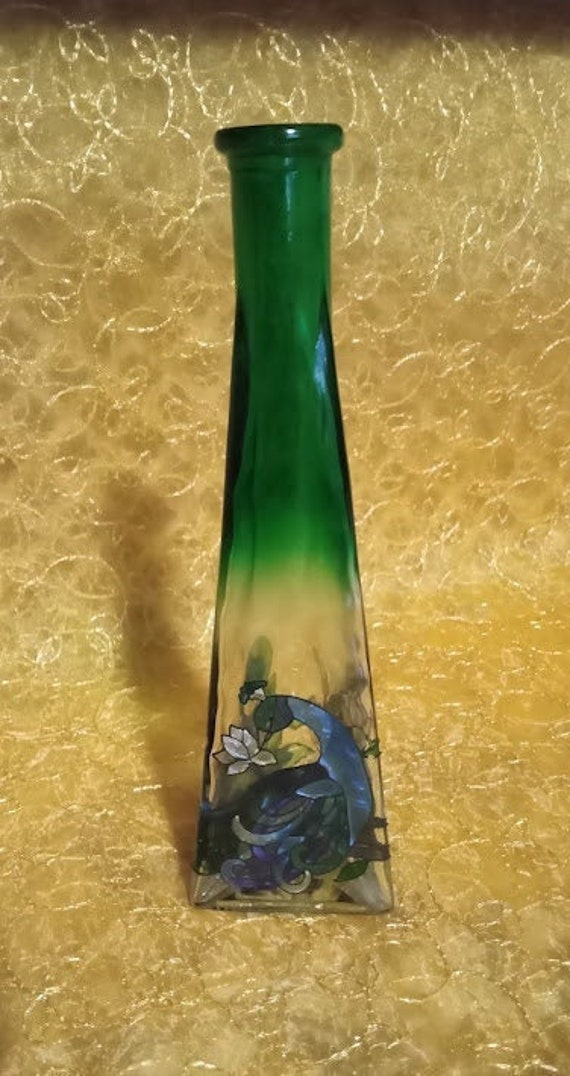 Joan Baker Stained Glass Peacock Art Etsy