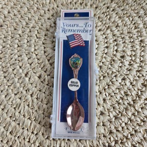 Vintage Souvenir Spoon Copper Silverton Colorado Train Vintage Collectible