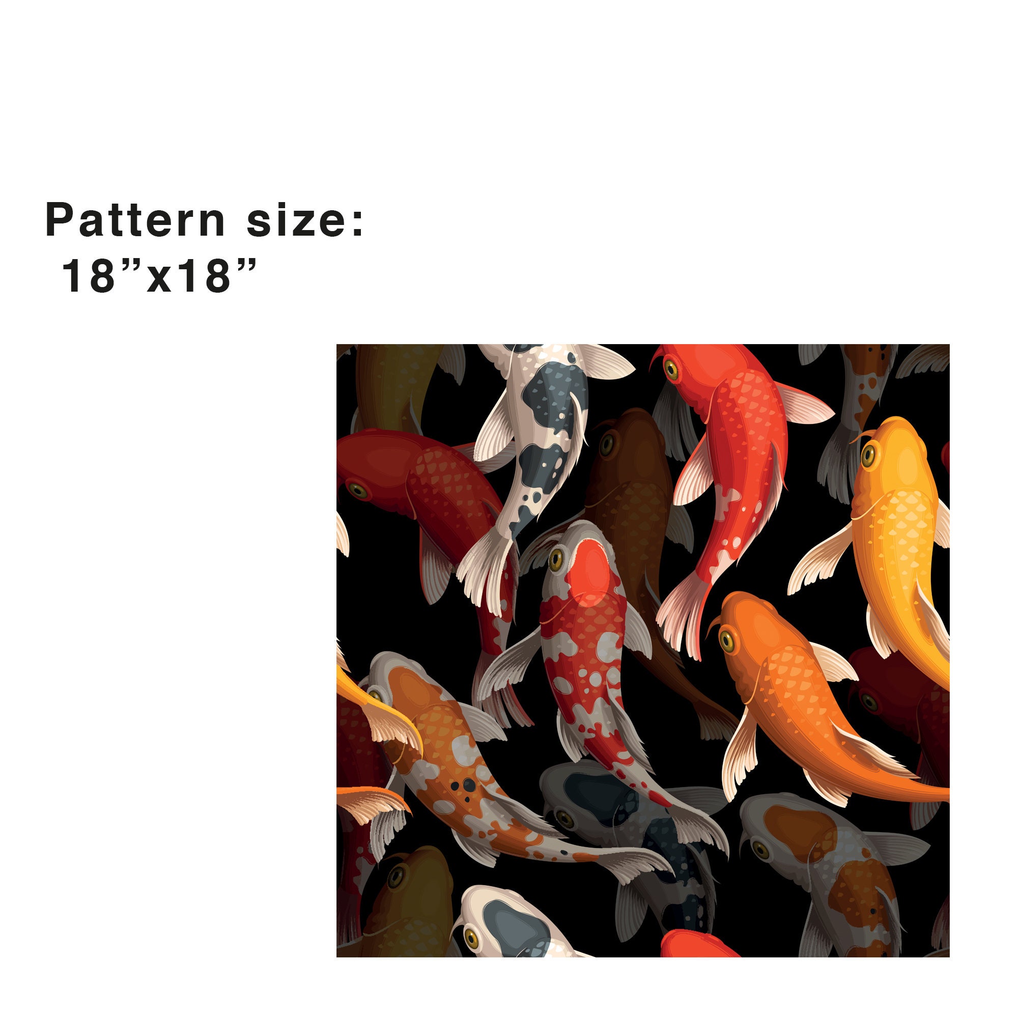 Koi Fish Mural Modern Wallpaper Wallpaper for Bathroom Fish Etsy Canada