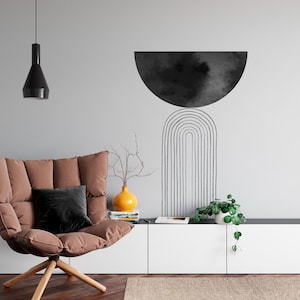 Boho Wall Arch Decal - Geometric Modern Homes, Large Circle Nursery Decor, Peel and Stick, Unique Birthday Gift, New Home Gift