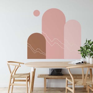 Boho Chic Geometric Wall Decals for Stylish Nursery Decor - Unique Gift for Mom or Dad, Arch Peel and Stick, Large Arch Sticker Wall Accent