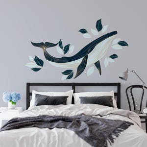 Whale Wall Decals - Boho Nursery Decals, Kids Room Decals, Nursery Decor, Wall Decor, Nautical Decor, Whale Stickers, Boys Room, Girls Room