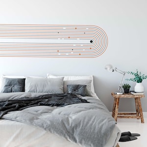 Arch Wall Decal - Abstract Shape and Line Art Wall Sticker - Boho Bed Sticker - Color Block Sticker - Geometric Wall Decal, Decor for Home
