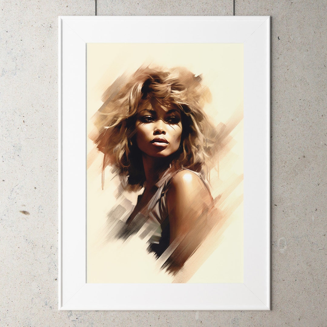 Poster Tina Turner Sur Toile Sans Cadre 60 X 90 Cm | Décoration Murale Moderne Pour Salon, Chambre, Bureau