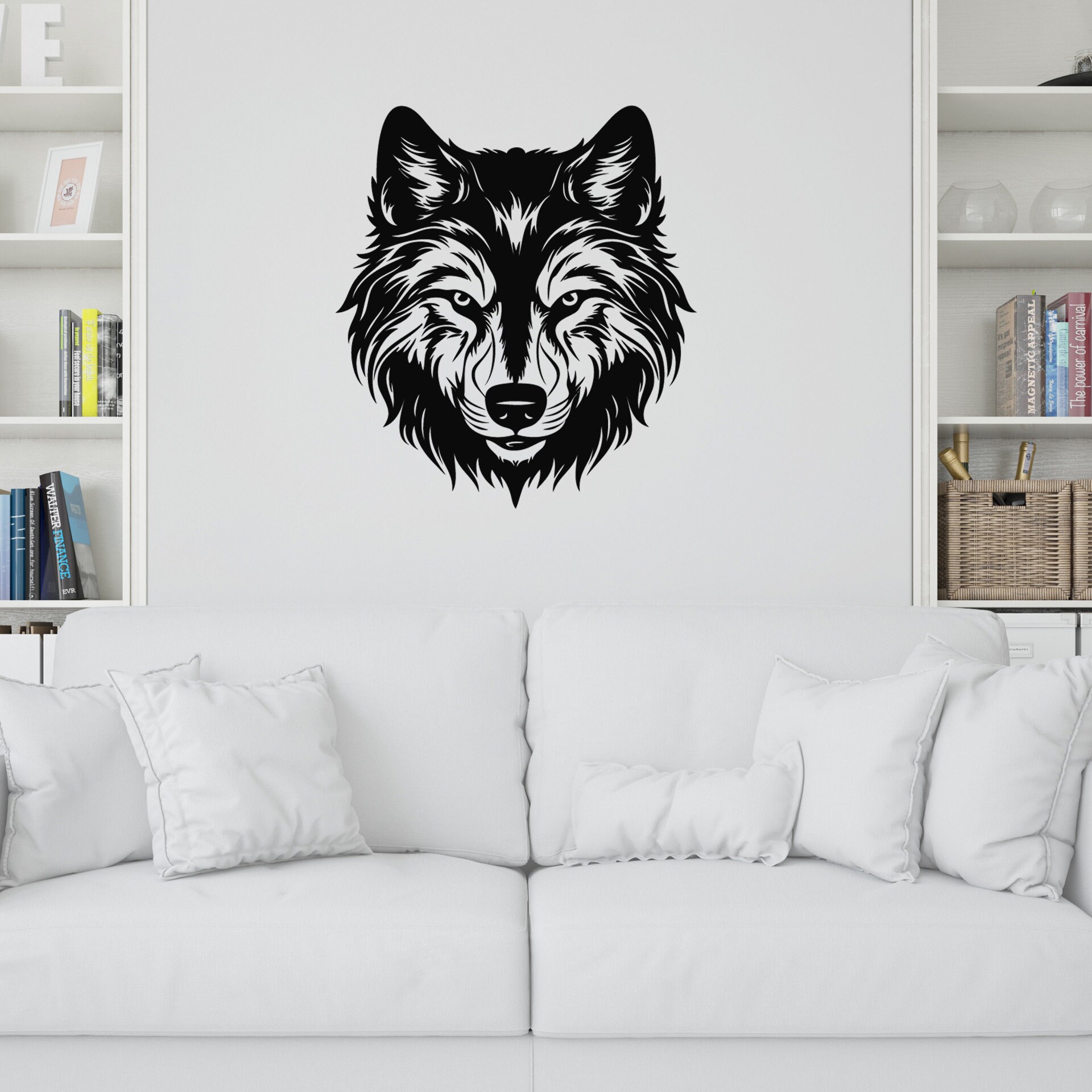 Wolf Face Silhouette Wolf SVG Pdf Dxf Png Wolf Clipart - Etsy