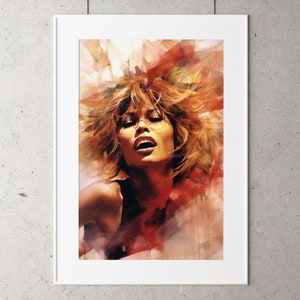 Tina Turner Digital | Tina Turner Wall Art Print | Digital Download | Printable | Tina Turner Poster, Portrait, Live concert, Photo