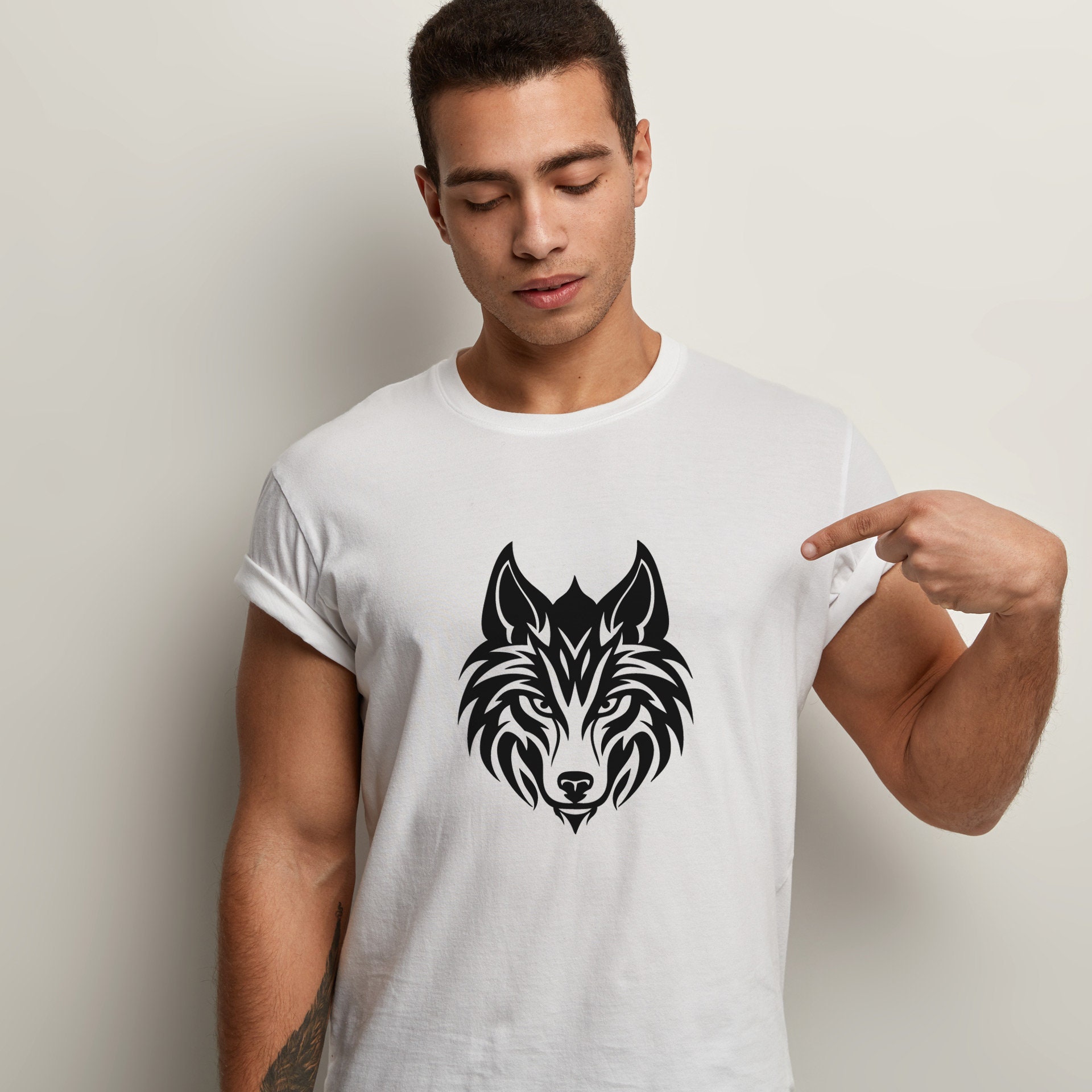 Wolf Head Silhouette Wolf Face SVG Pdf Dxf Png Wolf - Etsy