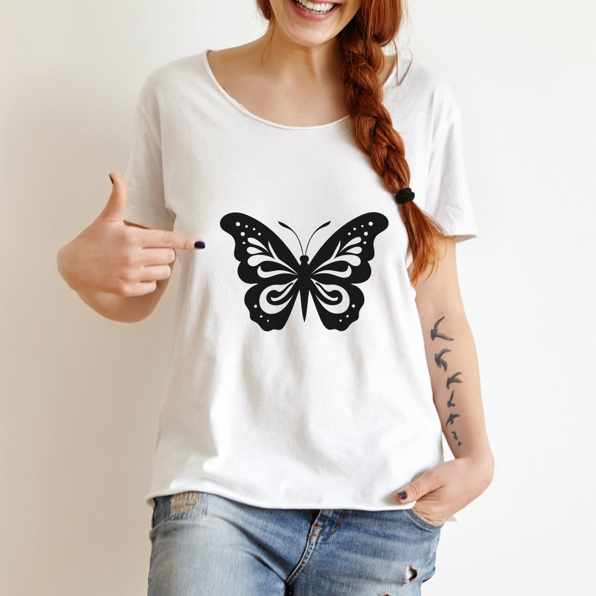 Butterfly Silhouette Butterfly SVG Pdf Dxf Png Clipart - Etsy