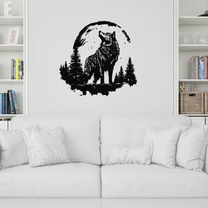 Howling Wolf Silhouette, Wolf SVG, Pdf, Dxf, Png, Wolf Clipart, Wolf ...