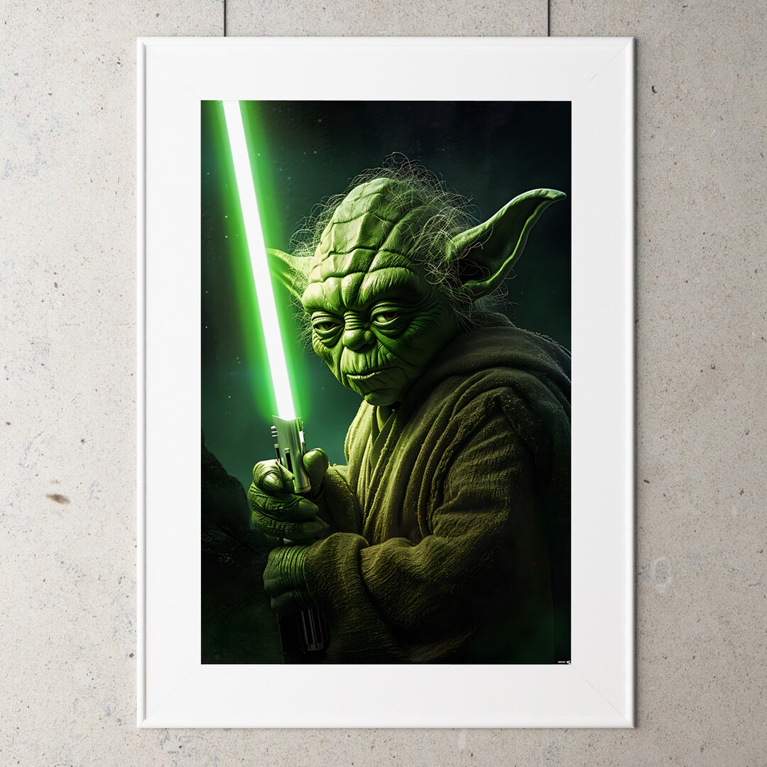 Yoda Star Wars Jedi Master Digital | Star Wars Wall Art Print | Digital
