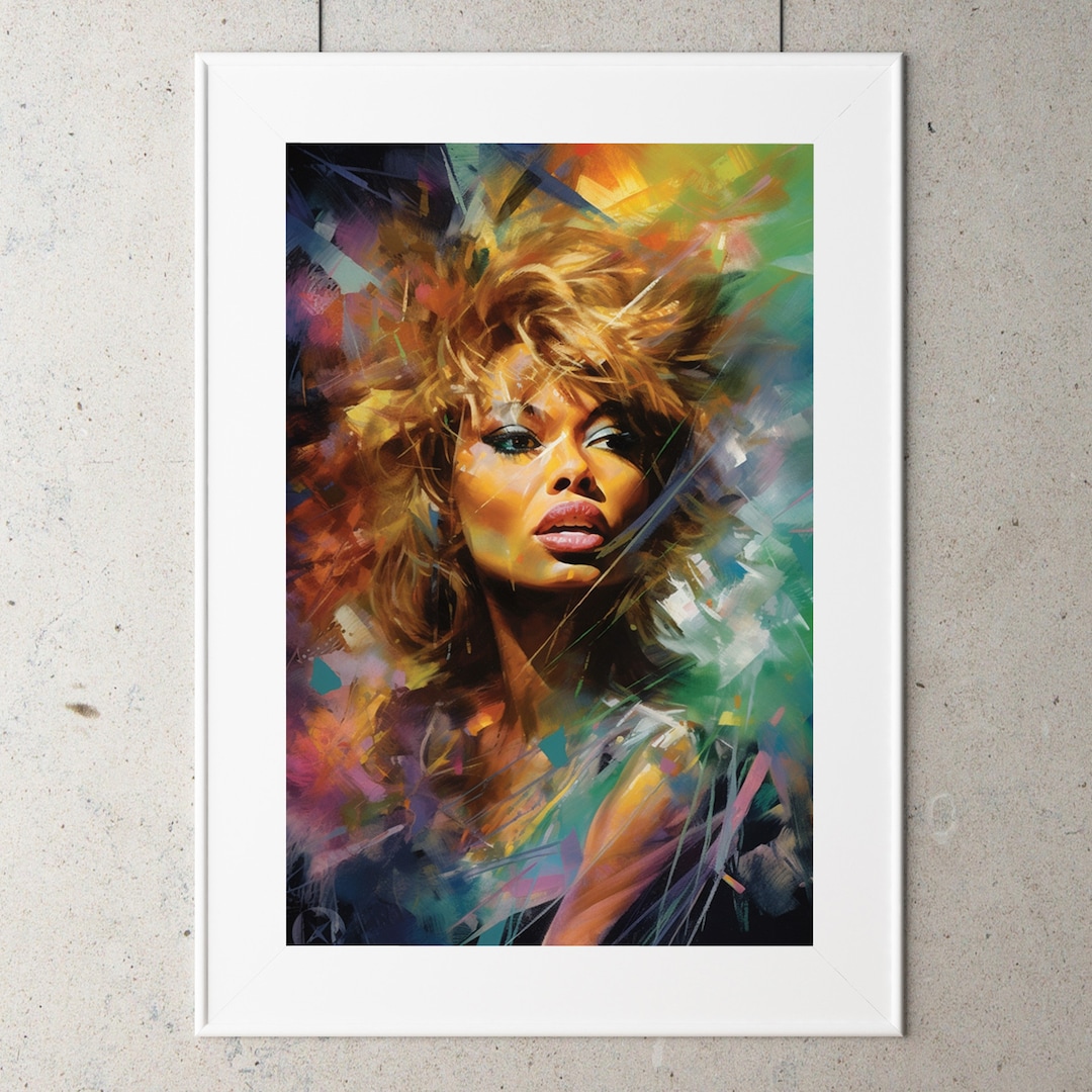 Tina Turner Lot De 4 Impressions Sur Toile Rappeur Décoration Murale
