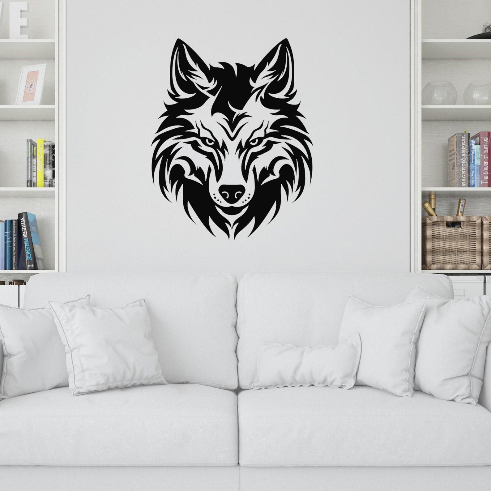 BIG Wolf Head Bundle Silhouette Pack, Wolf Face SVG, Pdf, Dxf, Png ...