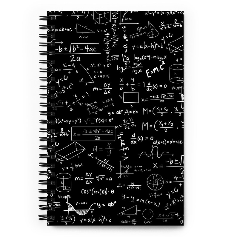 Maths Symbols Spiral Notebook, Back to School, Dotted Pages, Wirebound ...