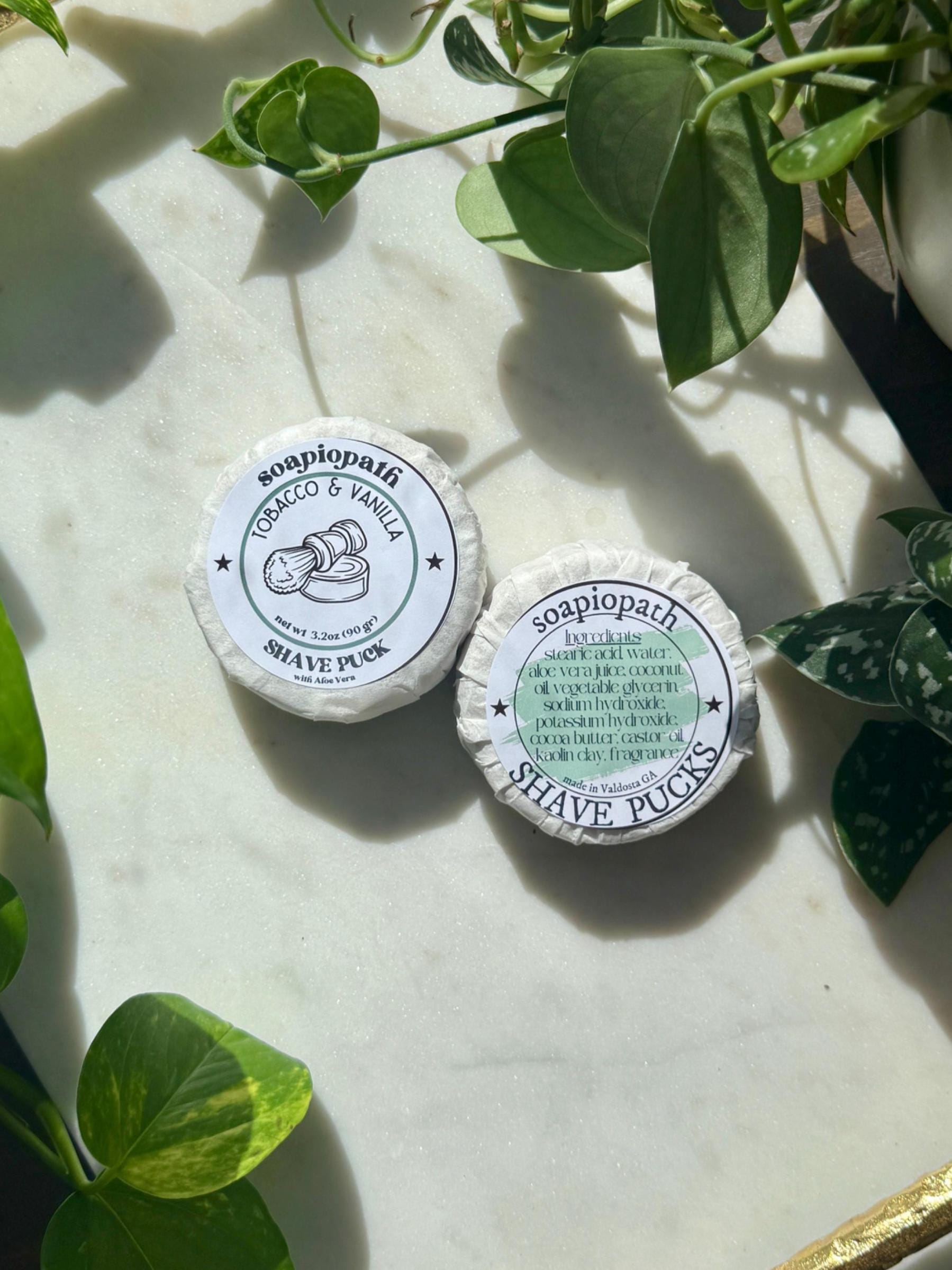 tobacco puck Tobacco & Vanilla handcrafted shave puck